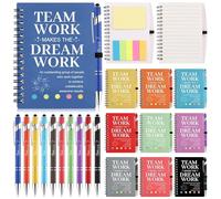 10 Set Employee Appreciation Gifts Thank You Gifts for Colleagues Inspirational Wirebound Notebook with Sticky Note Mini Spiral Pocket Notepads Motivational Ballpoint Pen Gift for Team Coworker Staff