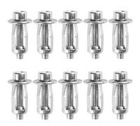 10 Set Expansion Nuts with Screws, M4 x 25mm Petal Nuts Wall Anchor, Internal Hex Screws for Hollow Wall Thin Soft Plastic Iron Sheet Plasterboard