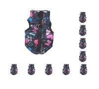 10 set Experience Ultimate Comfort Suitable Size Winter Pet Clothes Polyester Small Dog And Cat Padded Winter Clothing Dog Coat Black L