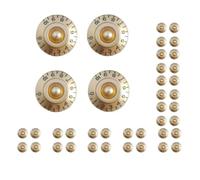10 set Gold Control Knobs Acrylic Volume Tone Button with Black Words for LP Guitar