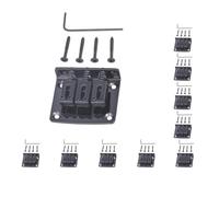 10 set Guitar Bridge with Wrench Screw Set for 3 String Electric Guitar Part Black