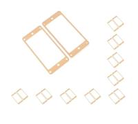 10 set Humbucker Pickups Frames Mounting Rings for LP Electric Guitar Cream, Creamy Yellow, 91.2X45mm