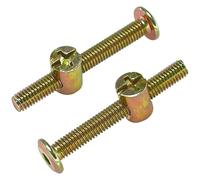 10-Set M6 Furniture Bolt and Nut Kit, Hex Socket Bed Bolts, Screws, and Nuts (50mm)