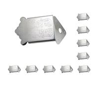 10 set Mandolin Tailpiece Bridge Engraved Flower Pattern Instrument Parts - Silver
