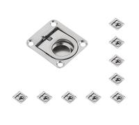 10 Set Marine Boat Deck Hatch Flush Ring Pull - Stainless Steel 43x 36mm, Style 2