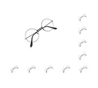 10 Set Multi Styles Newborn Baby Lightweight Metal Glasses Infant Flat Classic Glasses Shooting Props, Black