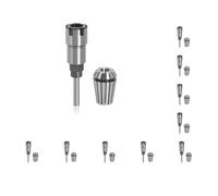 10 Set of Spring Steel Router Bit Extension Chuck Rod Portable Professional Trimming Engraving Hand Held Grinding Adapter ER16-1/4