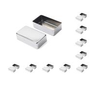 10 set Pack of 2 Electric Guitar Pickup Covers Metal Dust Proof Box Protector Musical Instrument Replacement Spare Accessories Silver