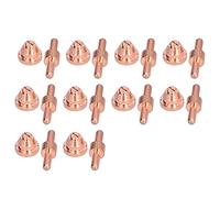 10 Set Plasma Cutter Consumables Electrode Tip Kit Nozzle for ZHONGHUAN 50 Torch TH50, Copper Plasma Cutting Shield Nozzle Kit with High Thermal Conductivity, Compatible Replacemen