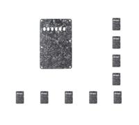 10 set Plastic Tremolo Cavity Cover Back Plate Guitar Pickguard Practical Scratch Plate Electric Guitar Part Accessories Black Pearl