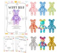 10 Set Pocket Bear Hug Emotional Support Gifts Mental Health Anxiety Relief Positivity Autism Fidget Gift Stress Relief Gift for Boy Girls Back to School Favor