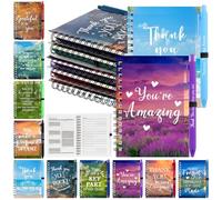 10 Set Thank You Pens and Notebooks Appreciation Gifts Bulk 10 Inspirational Notebooks Small Pocket Journal 10 Motivational Pens Thank You Pen for Staff for Coworker Women Men (Landscape Color)