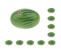 10 set Wood Hand Shaker Egg Intelligence Percussion Toy for Early Learning Green