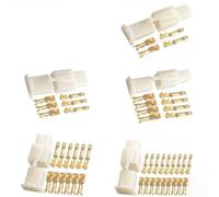 10 Sets 2.8 mm Car Connector Socket 2/3/4/6/9-Pin Cable Connector Made of Copper ABS Fireproof for Motorcycle Car Truck Boat (2pin)