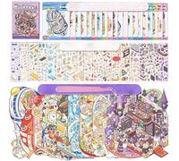 10 Sets 3D Sticker Scene,DIY 3D House Sticker Therapy Set for Adults,Rich Collection of 3D Space Stickers and Storage Spiral Notebook,Room Stickeer Book for Adults Kids