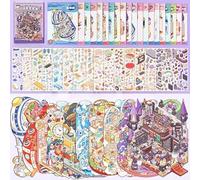 10 Sets 3D Stickers Scenes Books for Kids Gift,Cute Cartoon 3D House Sticker Make Your Own Mini Room Magic College Pirate Ship Paradise Lsland for Kids Adult Therapy Relief Stress Pass The Time