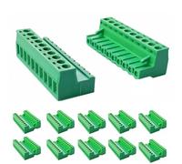 10 Sets 5.08mm Pitch PCB Screw Terminal Block Connector 10Pin Male & Female Phoenix Type Plug 300V 15A
