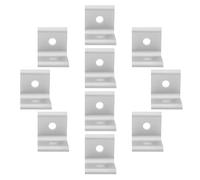 10 Sets Aluminum Alloy 2-Hole L-Shaped Angle Bracket | Wear Resistant Anodized Surface, inside Corner Design, T-slot Compatible for Workshop and DIY Builds