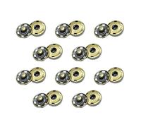 10 Sets Antique Brass Sew On Snap Fasteners Metal Snap Button Rust Proof Press Studs (25mm)