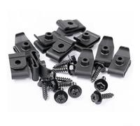 10 Sets Bumper Cover Retention Fasteners with U-Nuts for Toyota For Fender Liner Mounting and Stability (white)