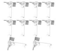 10 Sets Clamp Holders for Roller Blind Fittings for Double Roller Blinds for Windows for Klemmfix, Clamping Support Window Blindss, Clamp Supports No Drill Venetian Blinds Window Roller No Drilling