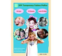 10 Sets DIY A4 Temporary Tattoo Transfer Paper Printable Customized Halloween Tattoos