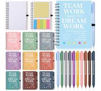 10 Sets Employee Appreciation Gifts Bulk Inspirational Spiral Notebooks with Sticky Notes Motivational Pens Thank You Gifts for Colleagues Mini Notepads Ballpoint Pen Gift Set for Team Coworker Staff