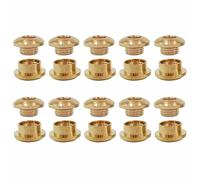 10 Sets Eyelet Grommets Kit 5mm Solid Brass Screw Back Eyelets with Washer Grommets for Leather Clothing Bags DIY Project