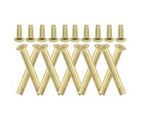 10 Sets Folding Fan Repair Kit with Shaft Rivets and Nuts | Stainless Steel Inserts, round Polished Finish, Easy DIY Repair for Bamboo and Silk Fans, Home Bench