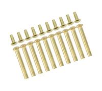 10 Sets Folding Fan Shaft Rivet and Nut Kit for Fan DIY Repair | Stainless Steel, Golden Finish, 3mm Caps and 25mm Parts, for Folding Fans