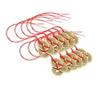 10 Sets Fortune Coins Fengshui Pendant with Red Rope