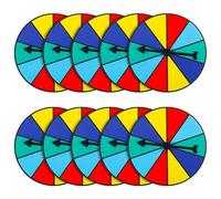 10 Sets Game Spinner Wheel Square Blank Game Spinners Erasable Game Spinner Board with Plastic Rotating Arrows Math Spinner for Game Prizes (Novelty)