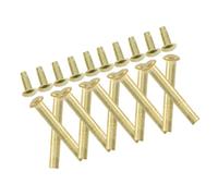 10 Sets Handheld Fan Shaft Rivet and Nut Stainless Steel Golden 3mm | Lightweight, Portable, Easy Installation, Practical for Fan DIY Crafting, Wooden and Folding Fans
