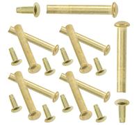 10 Sets Handheld Fan Shaft Rivets and Nuts Repair Kit 21mm 3mm Gold