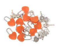 10 Sets Heart Shaped Lock and Key Chest Lock for Treasure Chests