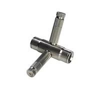 10 sets High-Pressure Spray Nozzles, Brass Misting Nozzle With filter, 10-24UNC (3/16'') Thread, 3/8" Interface Slip Lock Quick Connector Tee with 2 nozzle seats(120°)(0.15MM)