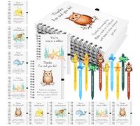 10 Sets Inspirational Notebooks with Pens Bulk Employee Appreciation Gifts Thank You Staff Gift Funny Ballpoint Pen Motivational Notepad Inspirational Gifts for Coworkers Teacher Team Colleague Nurse