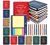 10 Sets Inspirational Spiral Notebook with Motivational Ballpoint Pens Thank You Gift for Coworkers Employee Appreciation Gifts Bulk Leaving Gifts for Colleagues Nurse Teacher Volunteer Team