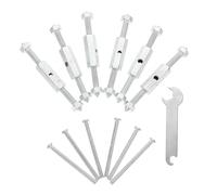 10 Sets Junction Box Repairer Bottom Steel Maintenance | Silver Steel Build, Wrench and Extended Screws Included, for Electricians and Home Diyers Random Style