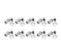 10 Sets Key Switch Stainless Steel On/Off Power Lock Double Pull Switches, Lock Switch 12 x 22mm, Electronic Switch with Metal Shell and Flame Retardant Base for Car Compute