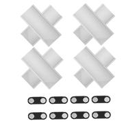 10 Sets Magnetic Name Badge Holder Blank Id Tag Backing Silver