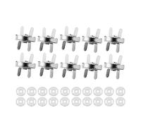 10 Sets Magnetic Snap Button,Metal Magnetic Snap Fasteners,Clasp with Male and Female Parts,Press Stud Closure with 2 Metal Backing Washers,Sewing Accessory for Handbag Purse Wallet DIY Bag Snap