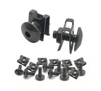 10 Sets Motorcycle Scooter Moped Plastic Cover Screw Bolt and U Type Clips with Nut M6 6mm M6X16 Fasteners Screws