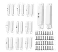 10 Sets NC Wired Surface Mounted Alarm Magnetic Door Contact Sensor Door Window Reed Switch Sensor with Double Side Tape for Security