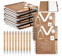 10 Sets Nurse Appreciation Gifts Bulk Thank You Gift Inspirational Spiral Notebook Motivational Ballpoint Pens Nurses Week Gifts for Doctor Medical Nursing Students Teacher Coworker Colleagues