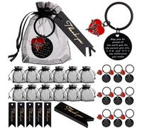 10 Sets Nurse Gifts Keyring Nurse Appreciation Gifts for Medical Nurse Keychain, Nurse Student Graduation Gifts for Nursing School Retirement Graduation Gifts Nurses Day Gift with Thank You Tags Bags