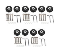 10 Sets of Deluxe Luggage Suitcase Replacement Wheels with Axles - Durable Repair Tools, 50 x 20 x 6.1 mm, Ideal for Travel Gear Maintenance and Upgrades