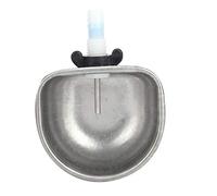 10 Sets Rabbit Water Dispenser, Stainless Steel Rabbit Drinker Drinking Water Bowl Feeding Accessories Rabbit Drinking Equipment for Marten Fox (Three separate bodies)