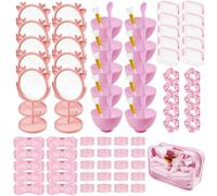 10 Sets sleepover party supplies for girls,Makeup Mirror Mask Bowl Brush Measuring Spoon, Headbands, Wristbands, Headbands, Makeup Bag, Perfect Spa Birthday Party Favours for Girls Night Out