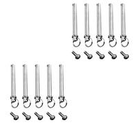 10 Sets Stainless Steel Folding Fan Rivet and Nut Repair Kit | Silver Finish, Easy Installation and Sturdy Workmanship, Lightweight Parts for Folding Fan Maintenance
